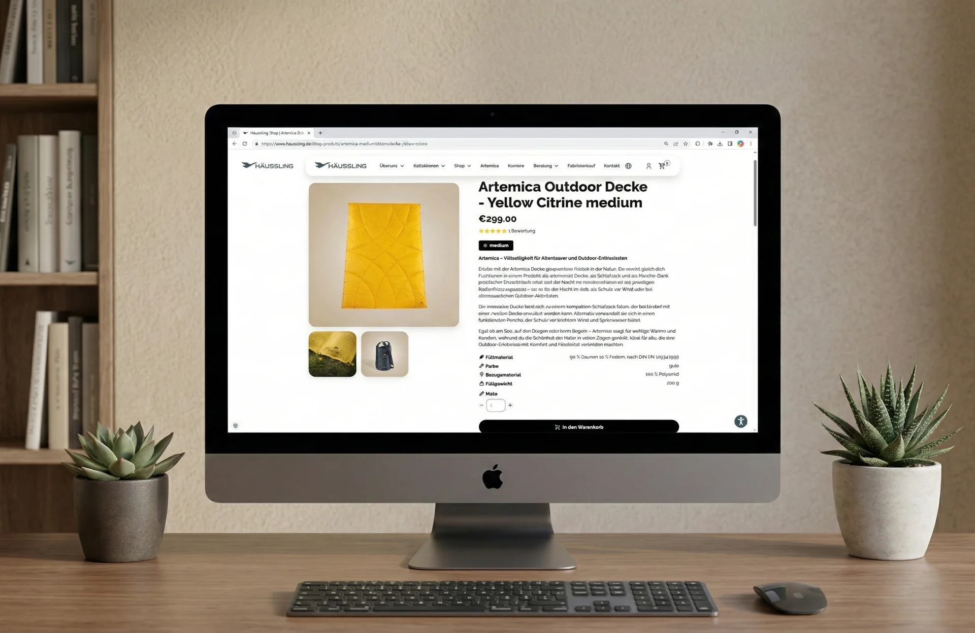 Häussling Webshop — Artemica Produktseite